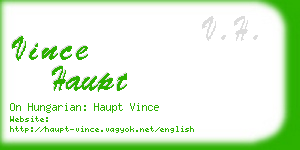 vince haupt business card